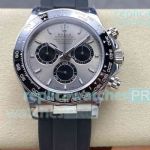 Top Replica 1:1 Rolex Daytona QF Swiss 4131 Gain Weight Grey Dial Oysterflex watch 